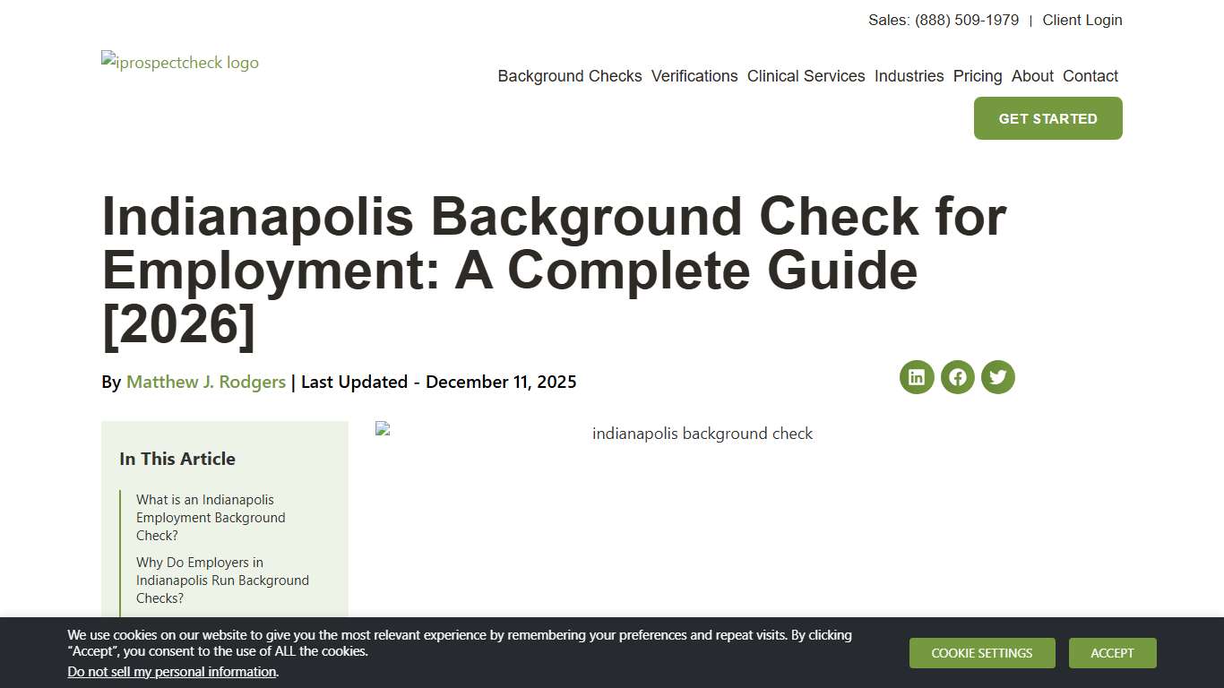 Indianapolis Background Check for Employment: A Complete Guide [2026] - iprospectcheck