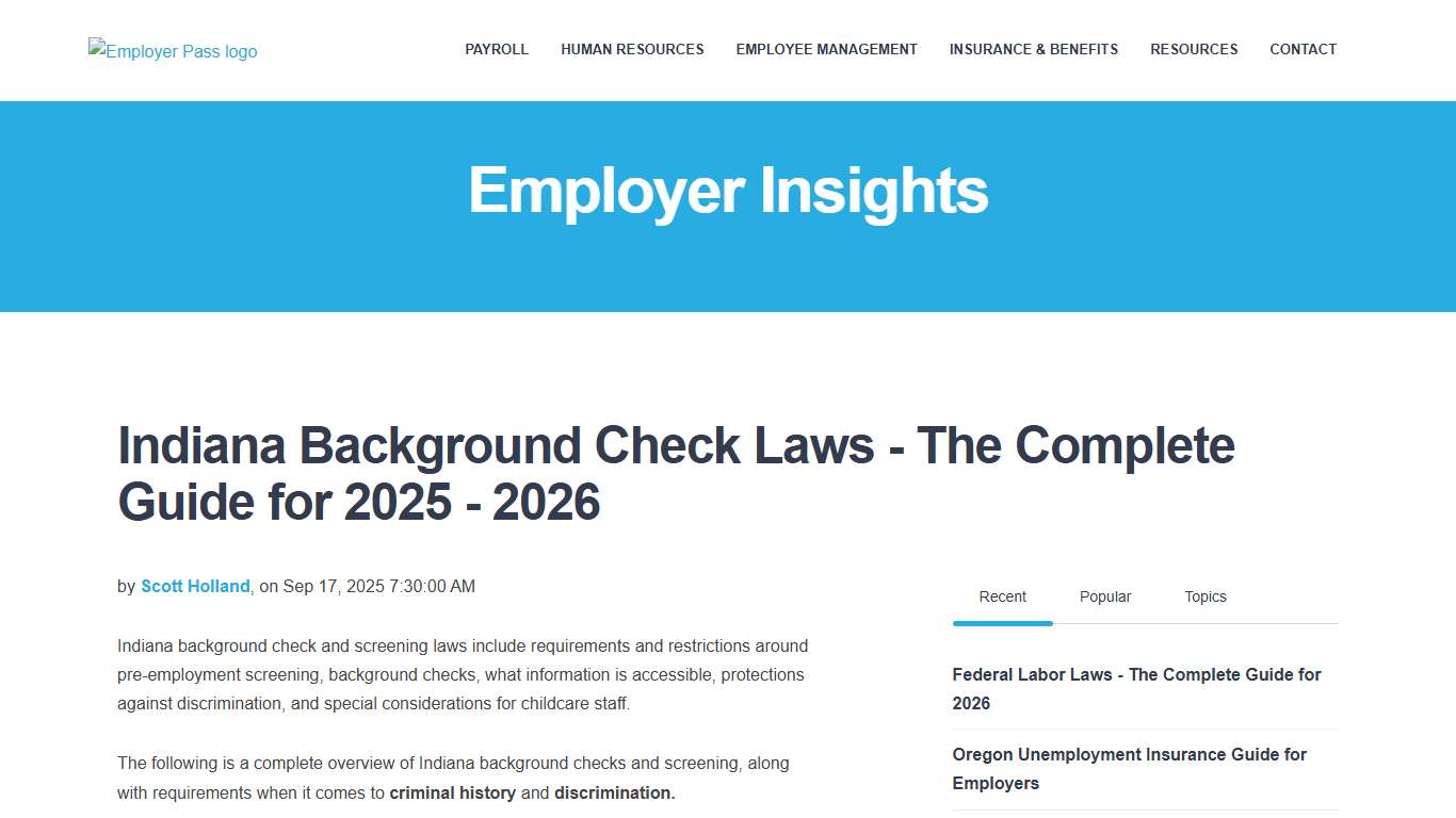 Indiana Background Check Laws: The Complete Guide for 2025 - 2026